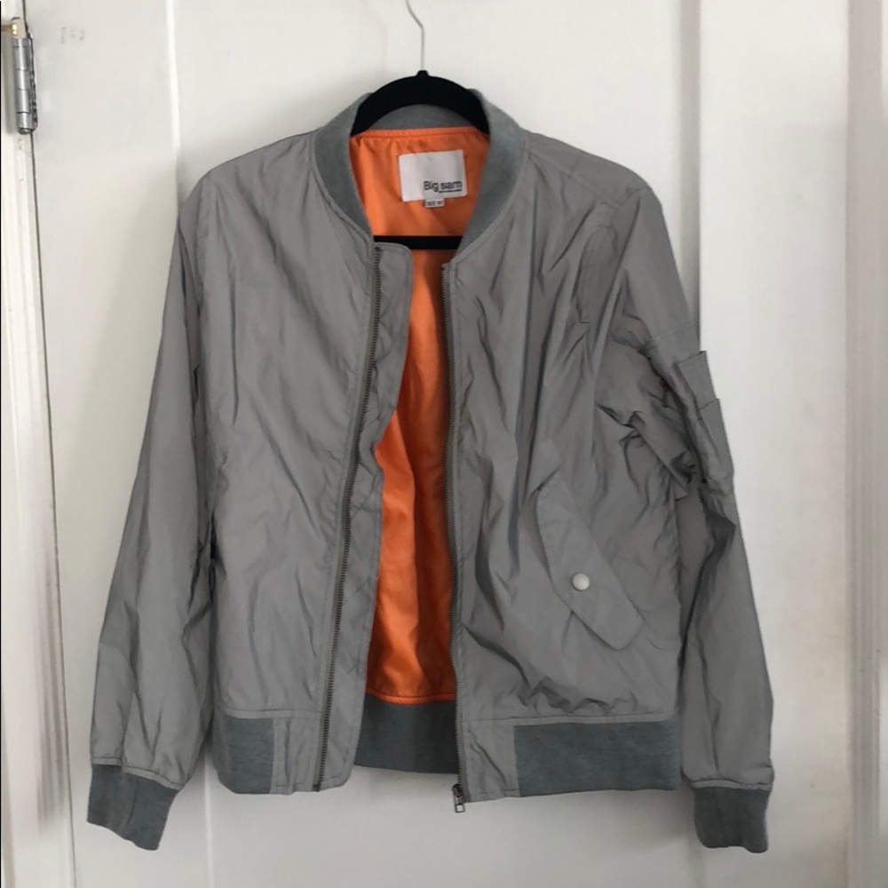 Grey (reflective) bomber jacket